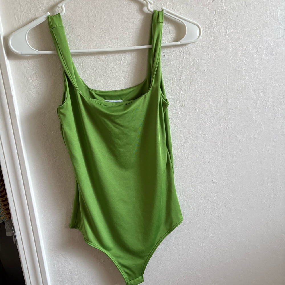 Womens green body suit